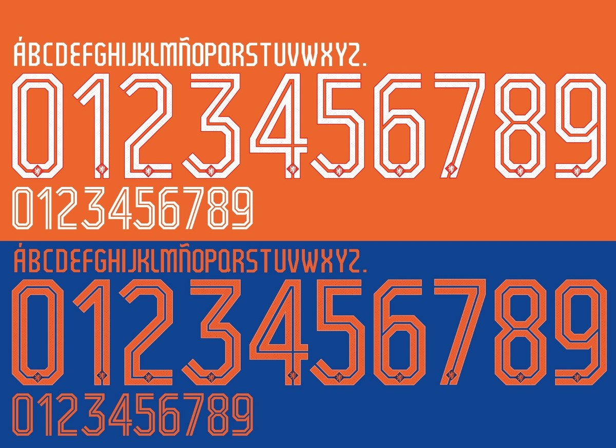 Name&Number Set For Netherlands World Cup 2014 Home/Away Football