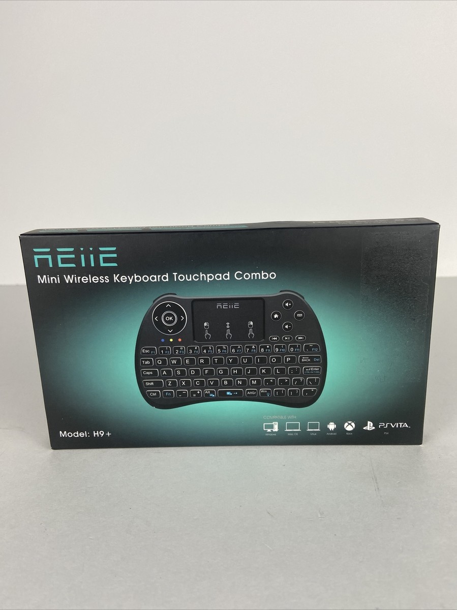 REIIE H9+ Wireless Mini Handheld Remote Keyboard w/ Touchpad