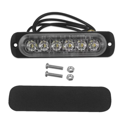 4x 6-LED White Green Car Recovery Flashing Grille Beacon Warning Strobe Lights - Picture 2 of 3