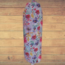 Plastic Bag Holder Purple Floral Shopping Bag Dispenser