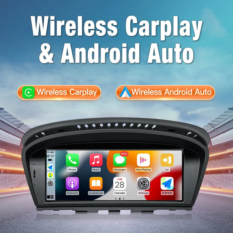 Drahtlos Multimedia Carplay Auto GPS 8.8 Zoll Linux BMW 3er/5er E60 E90 CCC DE - Bild 2 von 4