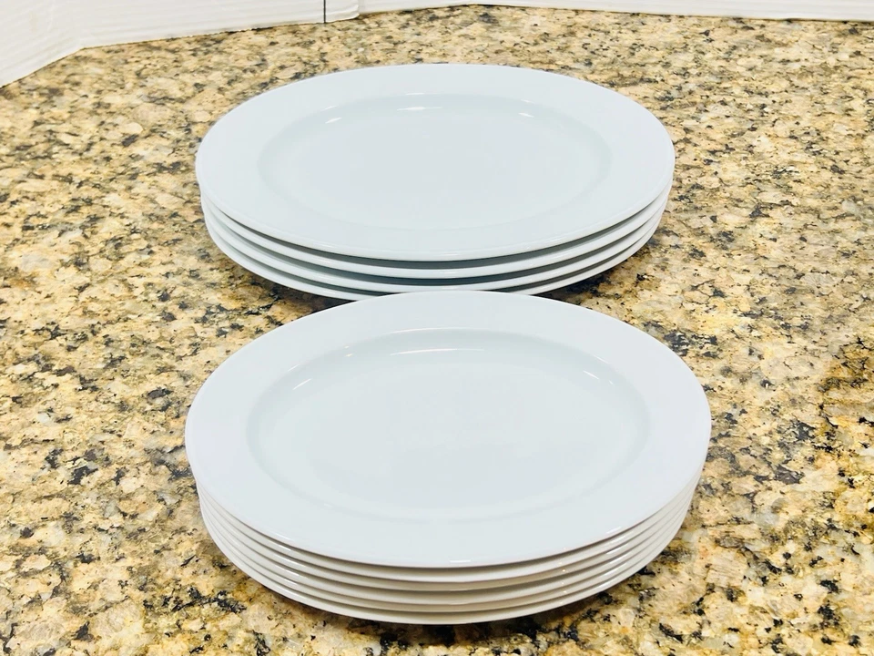 Sur La Table 10pc White Oval Plate Set (4) 11.5” (6) 9.5” Turkey EC - Image 2 of 4