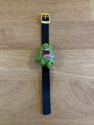 VTG 1980s Slimer Watch The Real Ghostbusters Green Ghost Black Band Untested