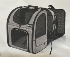 Kaki Travel Expandable Backpack Carrier W Mesh Window For Dogs And Cats