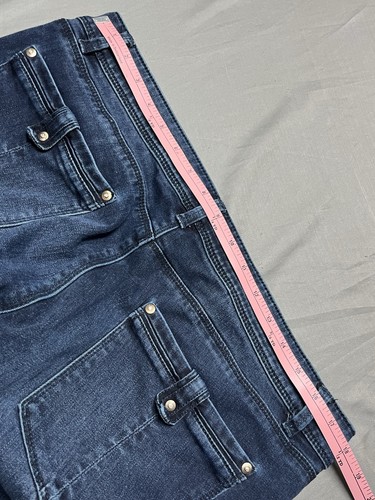 White House Black Market Women's Skinny Flare Denim Blue Jeans Size 12R (35x33) - Picture 11 of 13