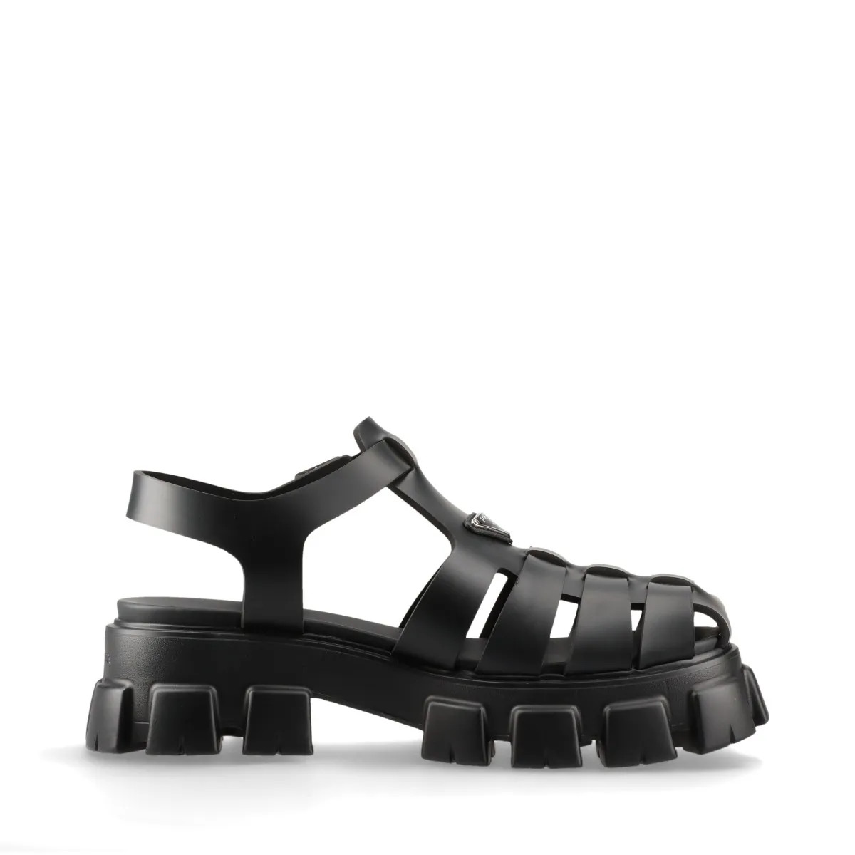 【日本入手困難】プラダ Monolith rubber sandals サンダル Prada Monolith Leather × Rubber Sandals UK12 Men's Black