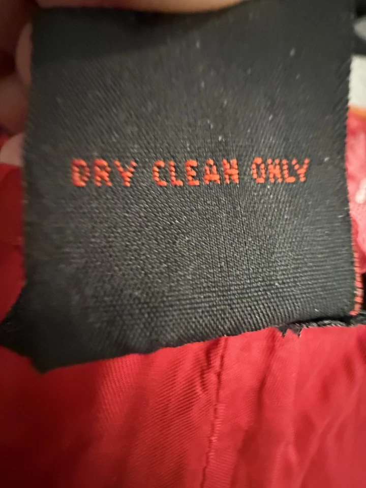 Pantalones de lentejuelas rojos D Studio para mujer 12 hojas florales celebrar fiesta forrados cremallera lateral Foto 3 de 4