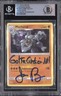 Pokemon Jason Paige signed 2017 Sun Moon Guardians Rising 65 Machamp BGS Auth Au