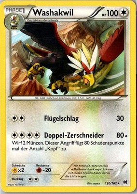 Pokemon Washakwil 130/162 TURBOstart Deutsch