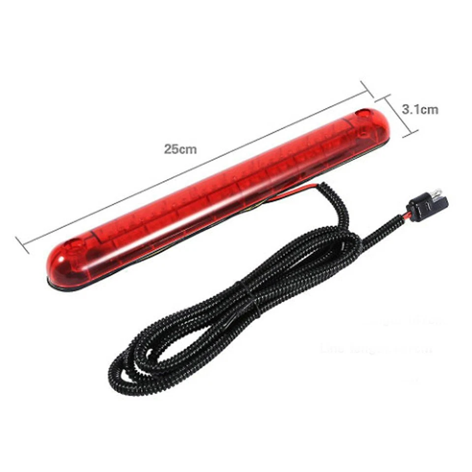 24 LED Car Third Brake Light Rear Tail Center High Mount 3Rd Stop Lamp Red 12V - Image 2 of 4