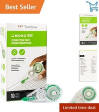 Correction Tape Plastic 0.17 in 10 Pack Instant Cover for Office Arts