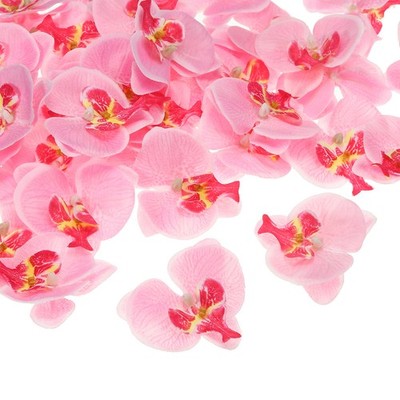 2.8'' Artificial Orchid Flower Heads, 80pcs for Floral Decoration, Pink