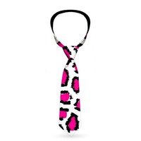 Necktie Standard - Leopard White/Fuchsia (Us Import) ACC NEU