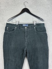 Polo Ralph Lauren Corduroy Pants Mens 38x34 Green 5 Pocket Straight Leg Casual
