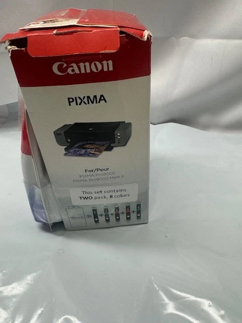 Paquete múltiple de tinta Canon CLI (8 colores en total) para PIXMA Pro9000, Pro9000 Mark II Foto 4 de 4