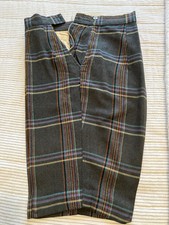 Vintage 1960  s Jantzen Flying Woman Tag Plaid Side ZIP Shorts Sz14