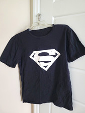 Superman Men's M Black/White Logo Graphic Crew Neck Short Sleeve T-Shirt