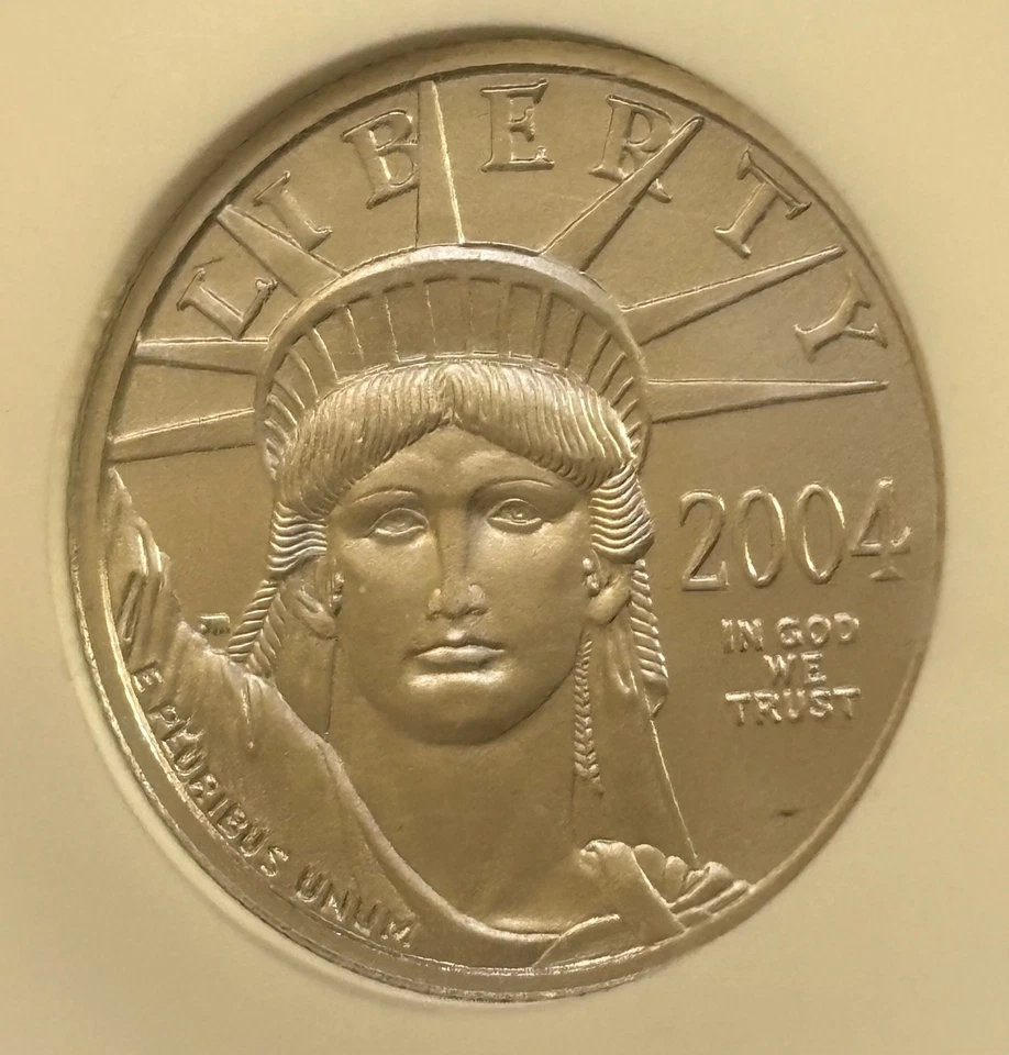 2004 Platinum American Eagle $25 1/4 ounce NGC MS69-Older Holder (#1016) - Image 4 of 4