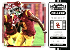 2023 Panini Chronicles Draft Picks Contenders College Ticket #14 Jordan Addison