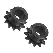 2Pcs #25 Chain Roller Sprocket 12mm Bore 1/4 inch Pitch 12 Tooth Type B Sprocket