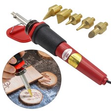 Heat Pyrography Marking Soldering Iron Head Set Wood Burning Pen Kit Stencil