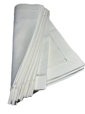 Set of 10 Linen Embroidered Placemats 13.5  x 19   Table Runner 55.5  x 19  Nic