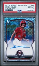 BRADY HOUSE 2023 Bowman Chrome Mega Box RC Auto #BH PSA 10 Washington Nationals