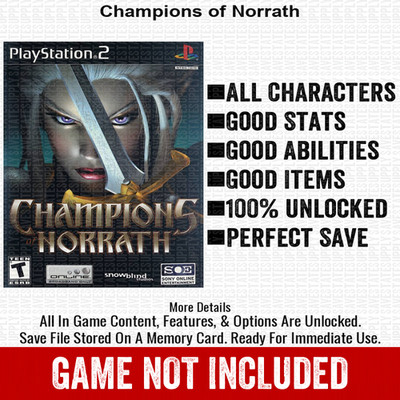 Champions of Norrath 100% PS2 Memory Card All CHEATS ITEMS