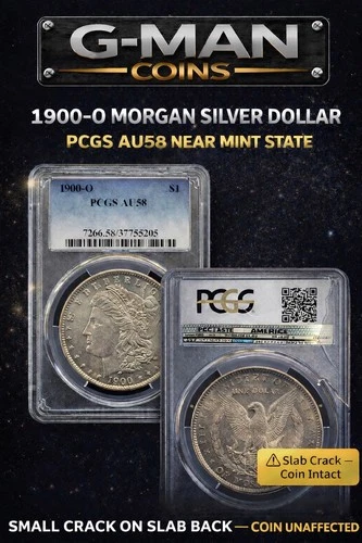 1900-O Morgan Silver Dollar PCGS AU58 Near MS New Orleans Nice