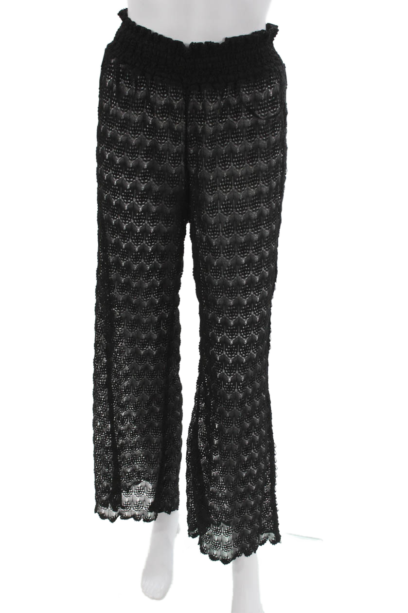 Waimari Womens Black Geometric Polyamide Pull On Cover Up Size XS