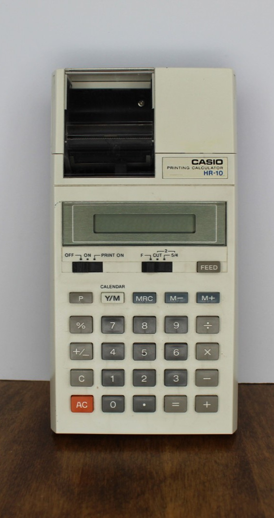 Vintage Casio HR-10 Printing Calculator - Calculator Works - Printer Not Tested