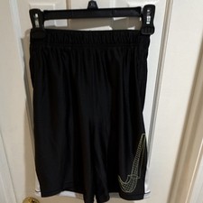 Nike youth Mesh Athletic Shorts Black XL DA0256-010 Drawstring Elastic Waist