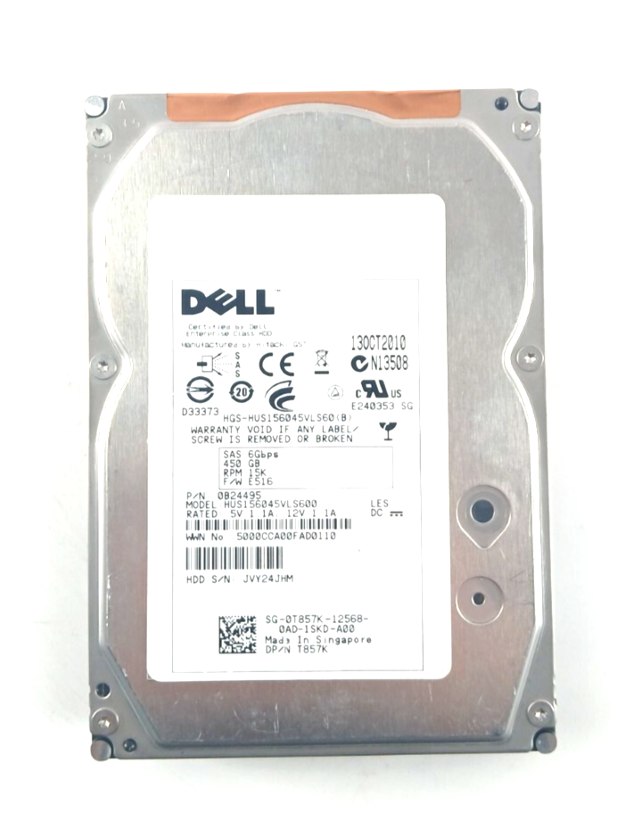 450GB SAS 3.5"" 15K RPM 6Gbs HDD - T857K