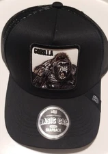 Basic Cap Trucker Hat “Gorilla” Headwear Supply Black SnapBack Cap
