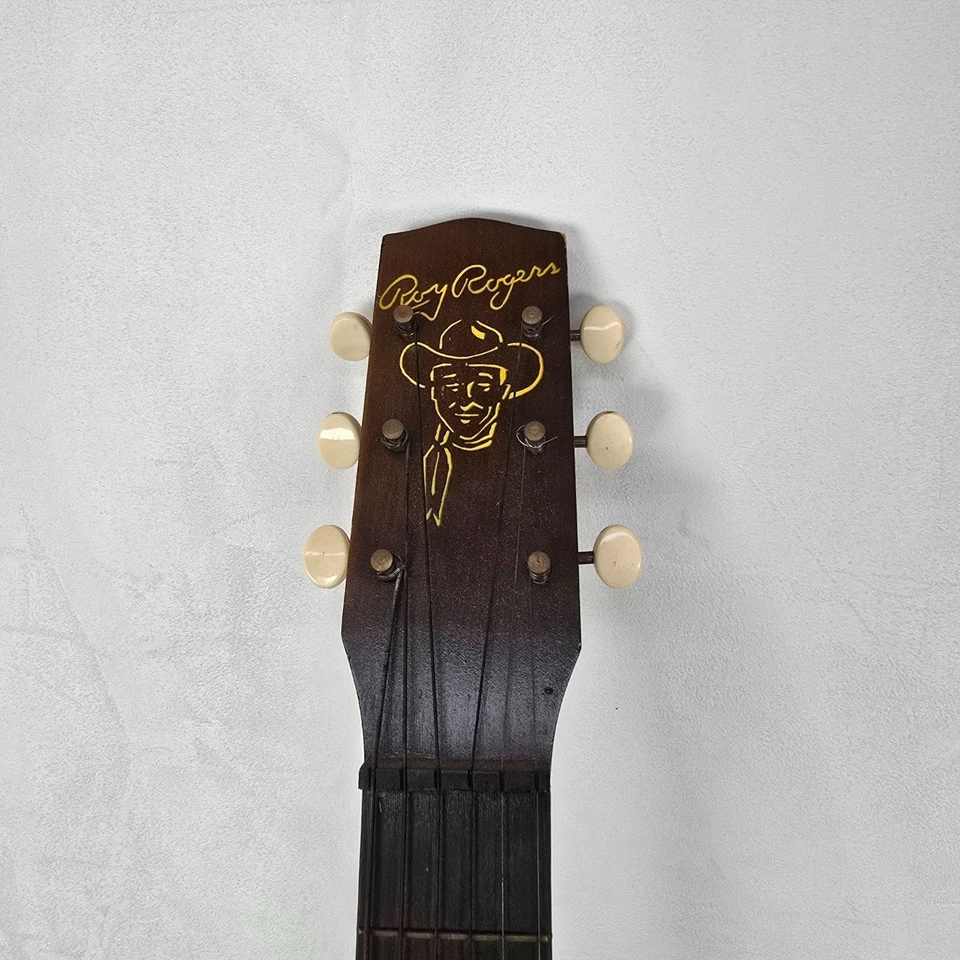 VTG 1954 Harmony Roy Rogers Acoustic Guitar Campfire Cowboy Horse Design w/ Case - Image 3 of 4