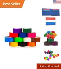 Colorful Duct Tape Set - 12 Assorted Rolls, Ideal for Kids Crafts Home Use