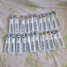 LOT OF 23 GOLDEN HEAVY BODY ARTIST COLORS ACRYLIC PAINT 59 ML 2 FL oz good mix