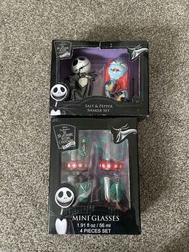Nightmare Before Christmas Shot Glass Set And Salt And Pepper Shakers