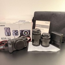 Canon EOS M3 Mirrorless Camera with Dual Zoom EF-M Lenses 24.2MP
