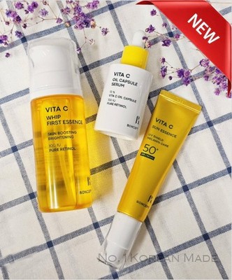 BONCEPT Vita C Whip First Essence&Oil Capsule Serum&Sun Essence/No.1Korean Made