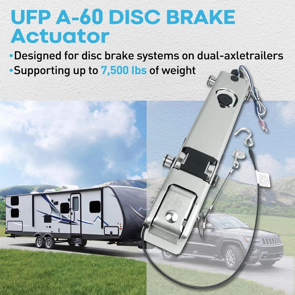 34044 A-60 FRENO DE DISCO Actuador Doble Eje/TANDEM Hidráulico 7500LB 2" Foto 2 de 4