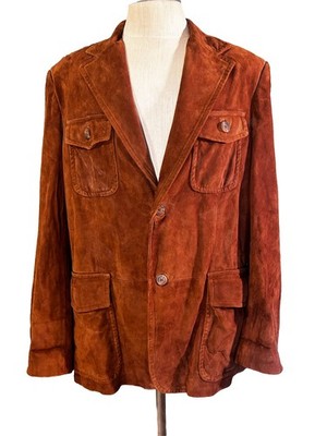 Peruvian Connection Mens Brown Suede Barn Jacket Chore Blazer Western Sz 46 USA