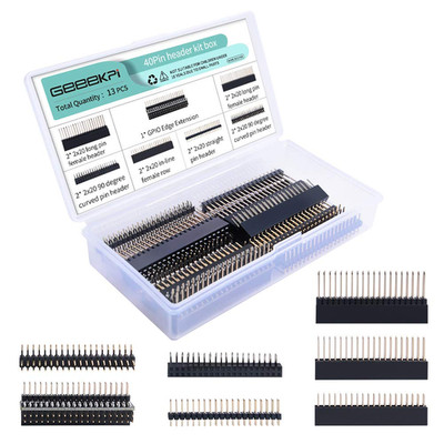 2x20 40 Pin Stacking Female Header Kit for Raspberry Pi 4B/3B+/3B/2B/B+/A+/Zero/