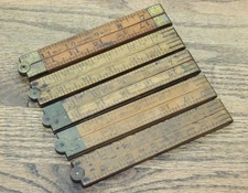 ASSORTED FOLDING CARPENTER'S RULE LOT-C. S. CO.-UPSON -LUFKIN-MASTER RULE