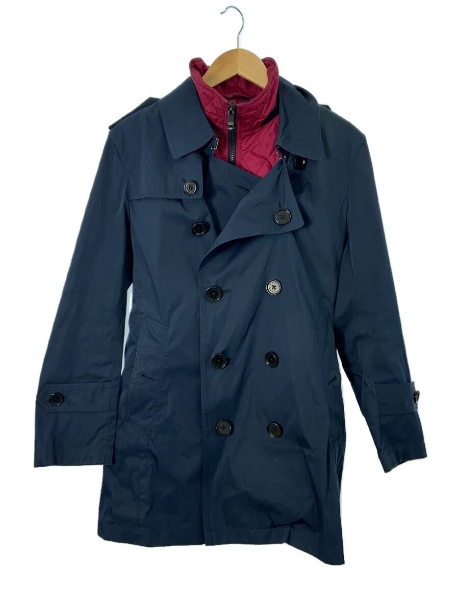 Burberry Black Label Navy Trench Coat Women���s M Polyester #EG ZHA