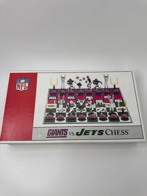 NFL Chess Set Jets vs Giants Board Game Incomplete Missing Piece Football Theme