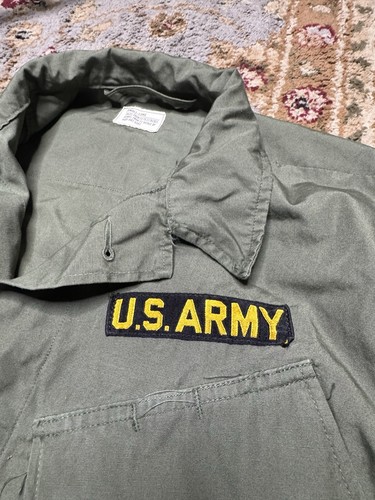 Vintage US Army Jungle Fatigue Poplin Military Jacket Vietnam Small Long Vtg - Picture 3 of 5