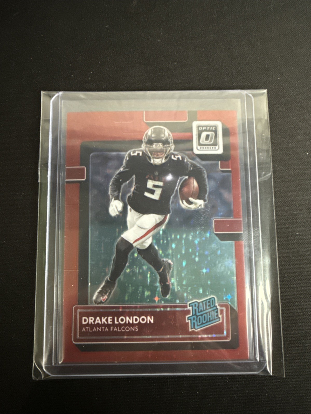2022 Panini Donruss Optic Rated Rookie Drake London #207 Red Stars Prizm Falcons