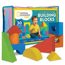 National Geographic Kids Jumbo Foam Blocks 30-Piece Foam Building Blocks