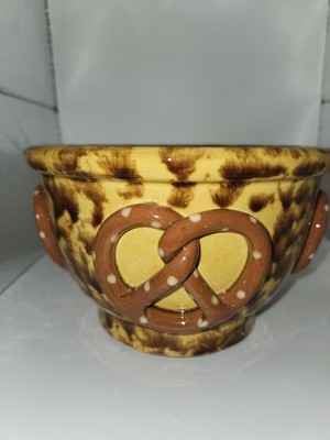 Redware Pottery Handmade Pretzel Bowl Robesonia PA June 16 2020 Cloudy Etched In